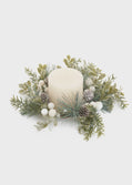 Snow-Kissed Woodland Candle Ring