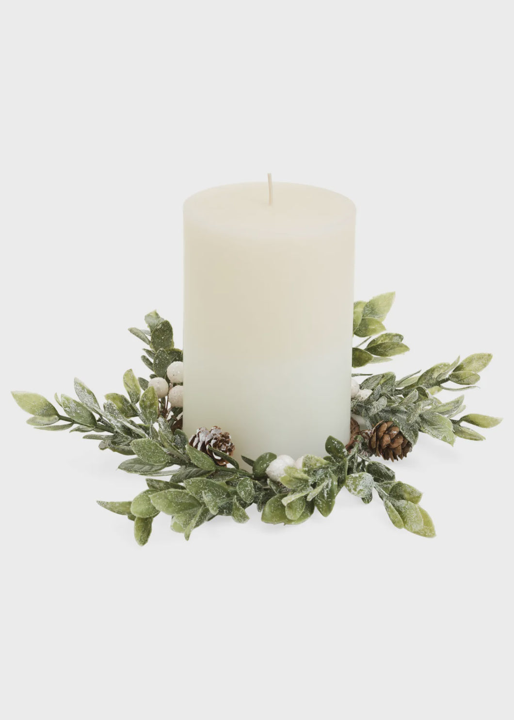 Frosted Eucalyptus Candle Ring