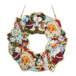 Vintage Santa Wreath