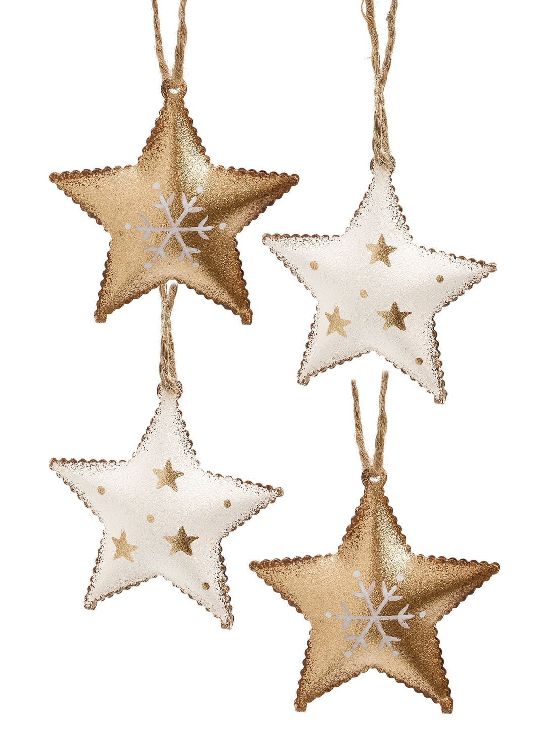 Twinkle Tin Star Ornament Box of 8