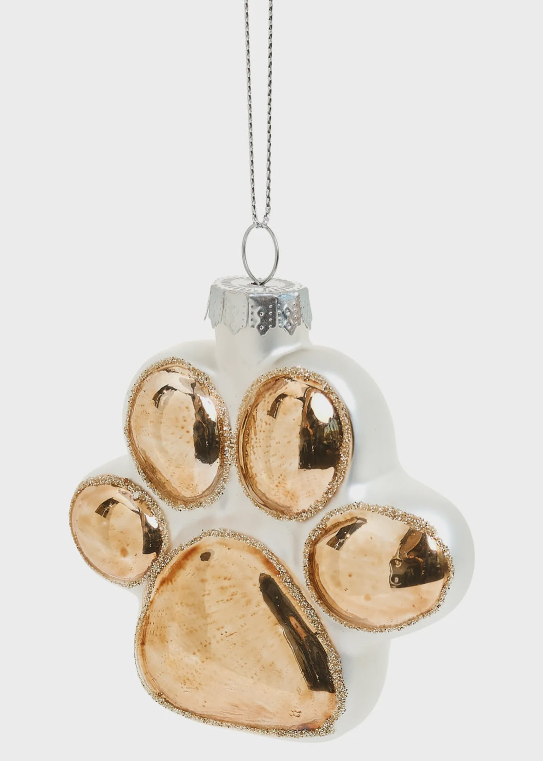 Glass Dog Paw Ornament