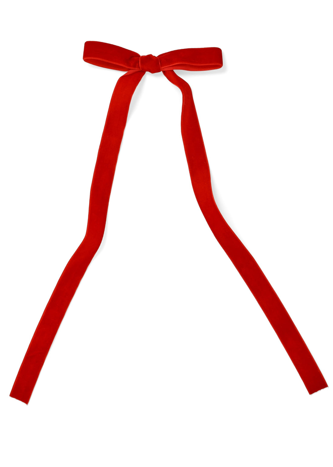 Red Velvet Clip-On Bow – 5" x 14"