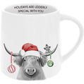 Udderly Special Holiday Highland Cow Mug