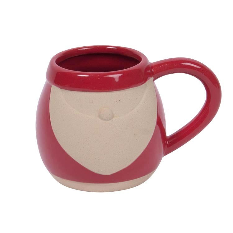 Red Stoneware Gnome Mug