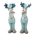 Funky Teal Ceramic Reindeer