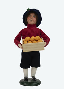 Salvation Army Boy Caroller w Oranges