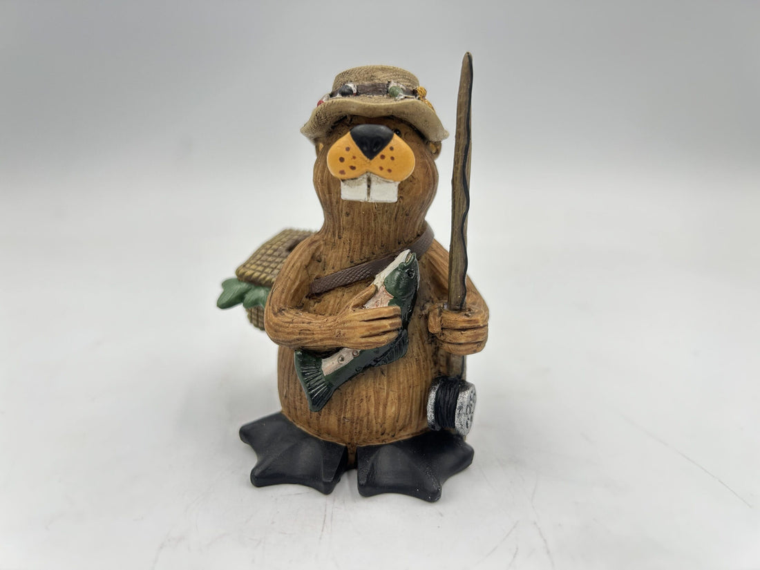 Buddy the Beaver Gone Fishing Ornament