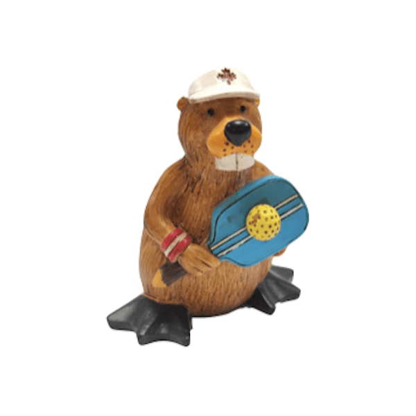Buddy the Beaver Pickleball Ornament