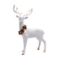 White Deer w Lit Pinecone Collar