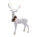 White Deer w Lit Pinecone Collar