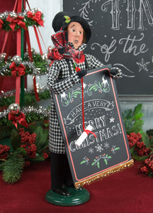 Chalkboard Man Caroller