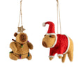 Festive Felt Capybara Ornament