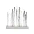 Elegant Lit Silver Candelabra