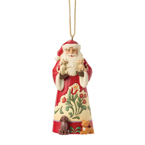 Jim Shore Santa With Pets Ornament