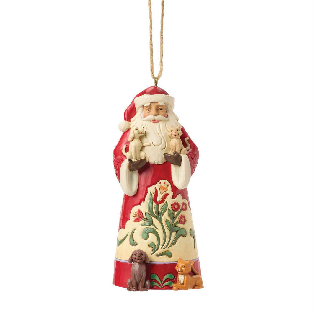 Jim Shore Santa With Pets Ornament