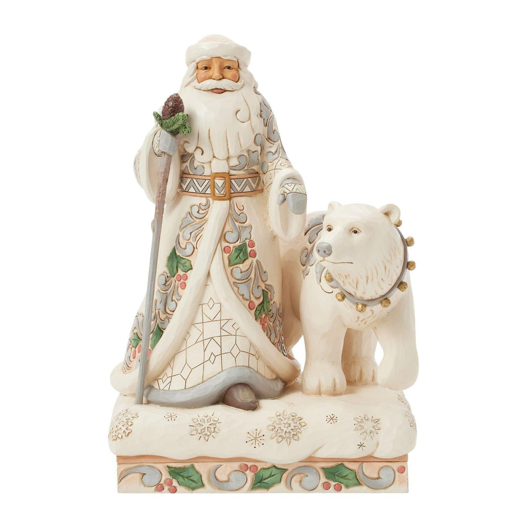 Jim Shore Woodland Santa With Polar Bear