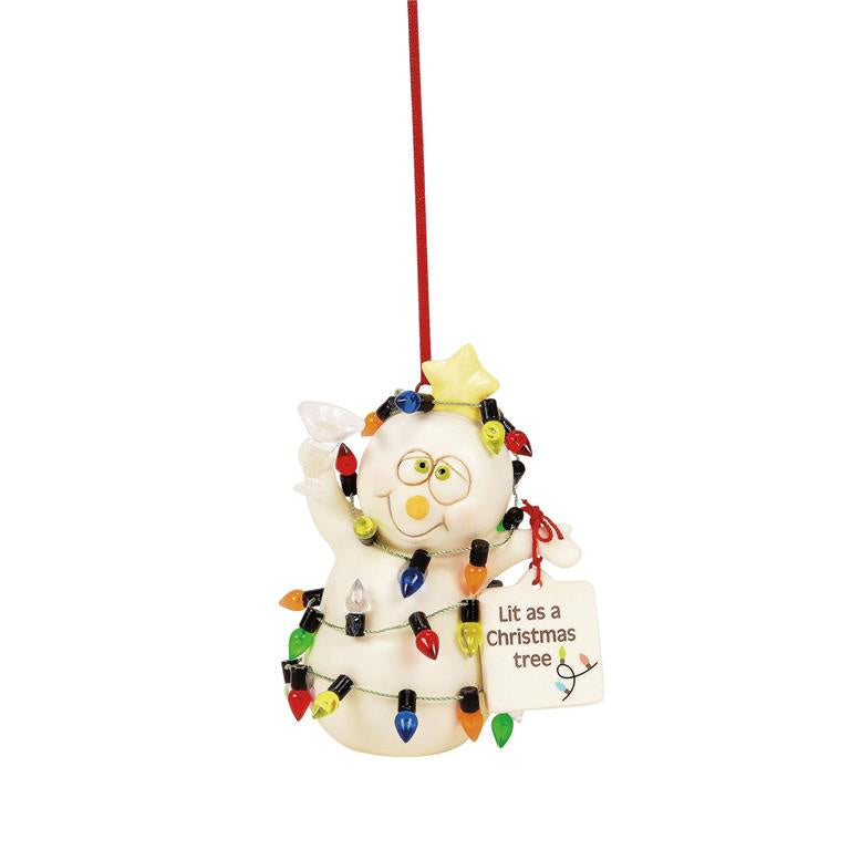 Lit As A Christmas Tree Snowpinion Ornament