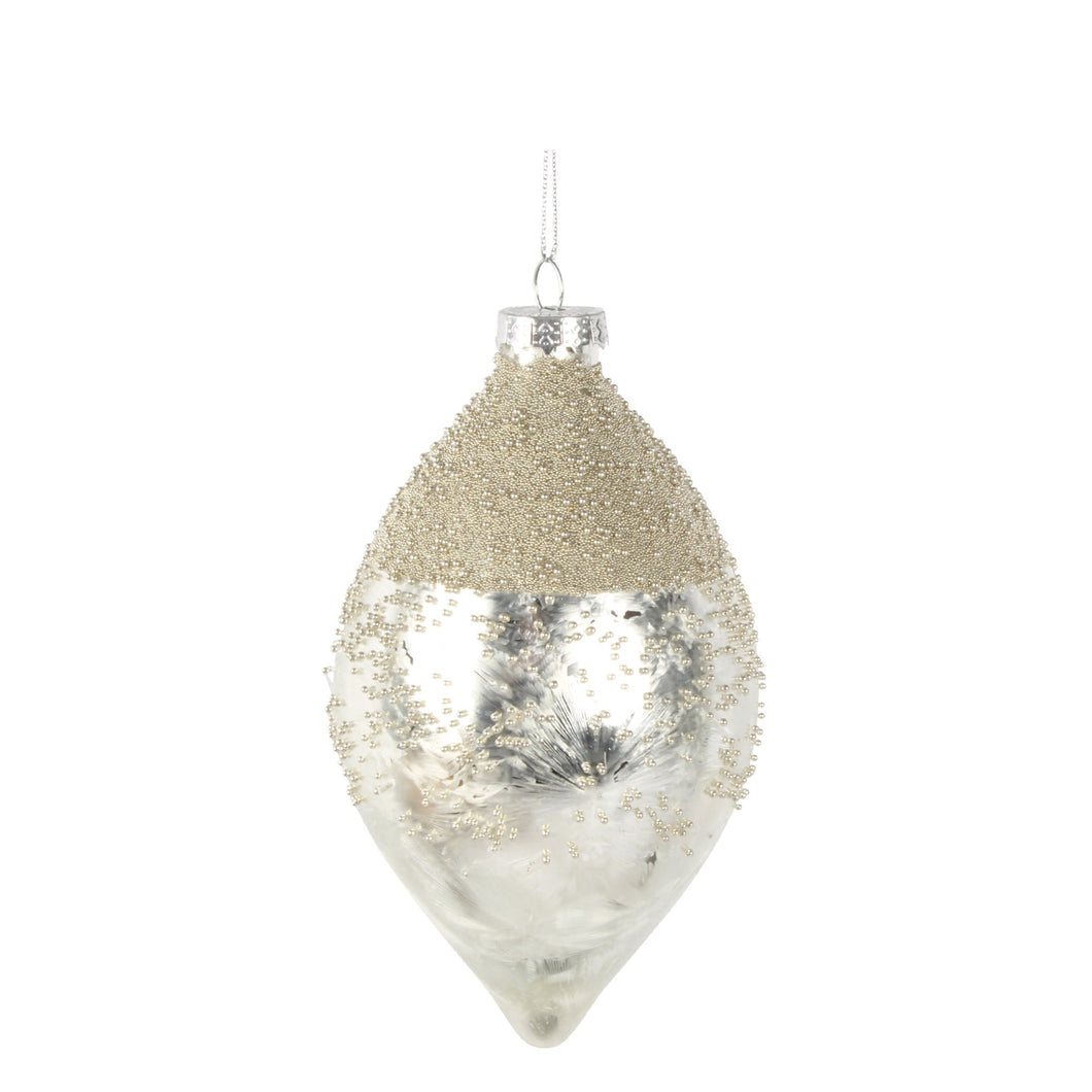 Shimmer Teardrop Ornament