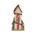 Tall Lit Winter House