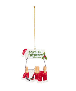 Santa Suit Beach Ornament