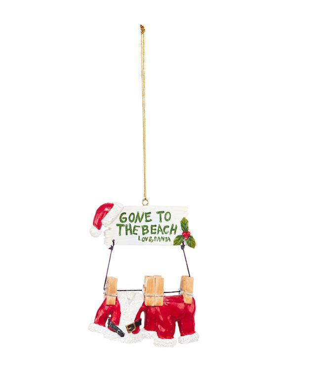Santa Suit Beach Ornament