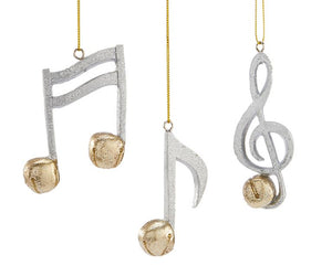 Glittering Music Note Ornament