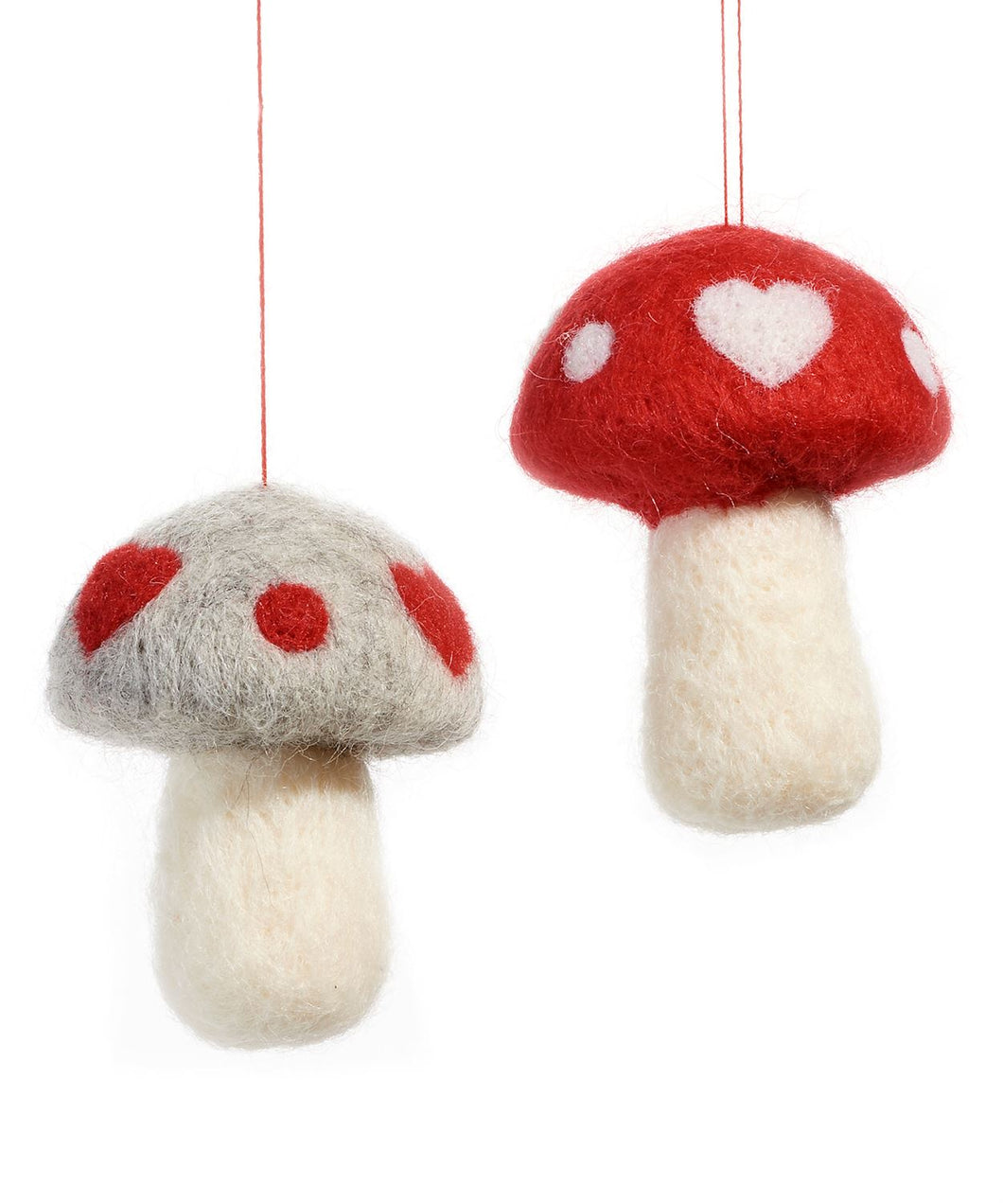 Red & White Felt Mushroom Ornament