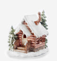 Lighted Snowy Log Cabin – 7.83"