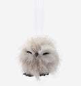 Fluffy Snowy Owl Ornament