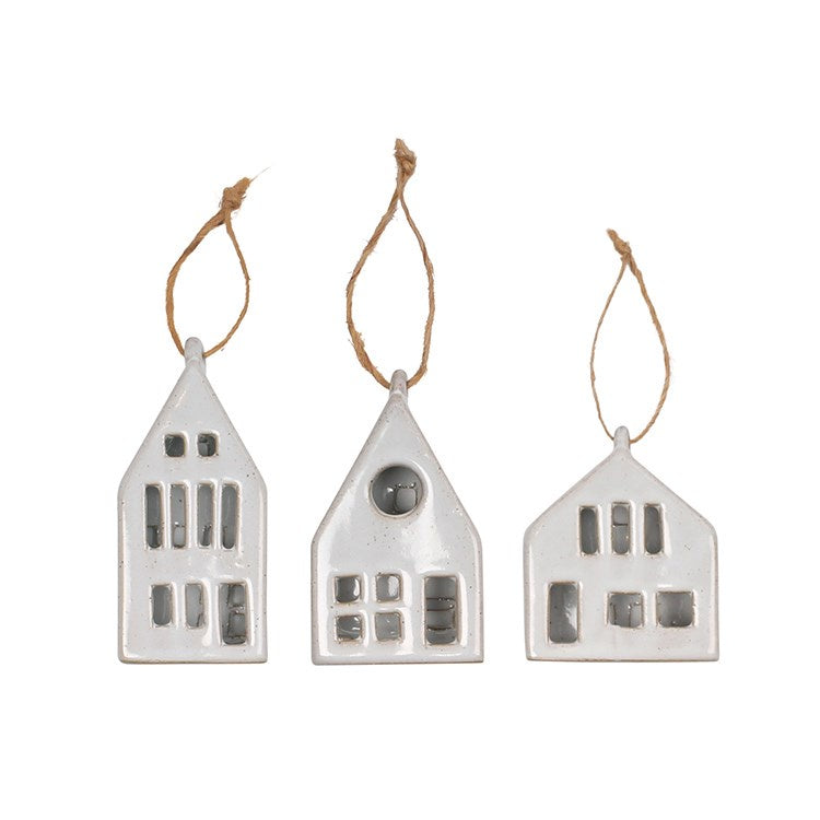 Stoneware Village Ornament