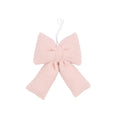 Teddy Soft Bow Ornament – Blush Pink