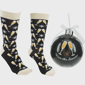 Fizz The Season Ball Ornament With Socks Inside