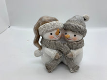 Load image into Gallery viewer, Frosted Snowman Couple Figure
