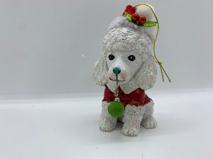Large Dog In Festive Hat Ornament