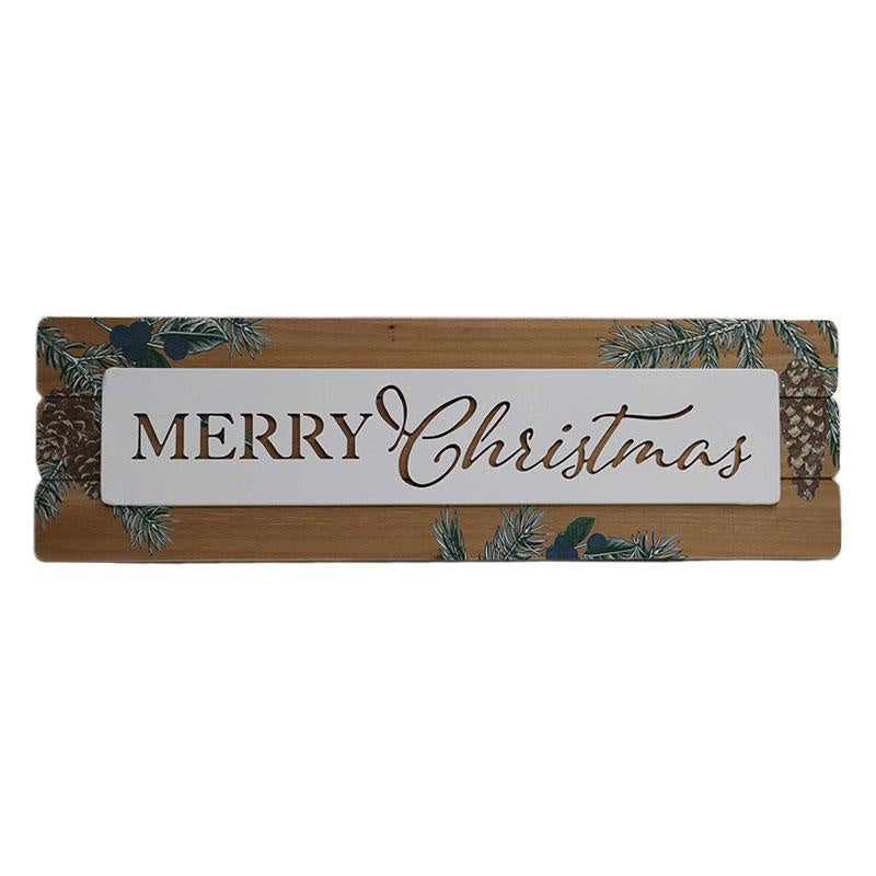 Merry & Bright Woodland Sign