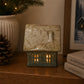 Cozy Lit Blue Ceramic House