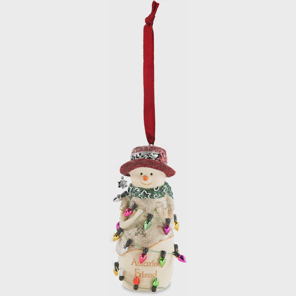 Amazing Friend Birchhearts Snowman Ornament