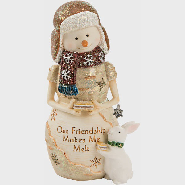 Birchhearts "Our Friendship Makes Me Melt" Snowman Figurine