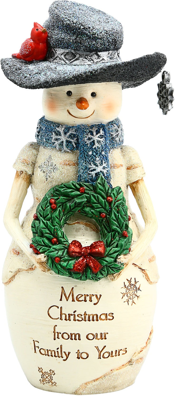 Birchhearts "Merry Christmas from Our Family to Yours" Snowman Figurine