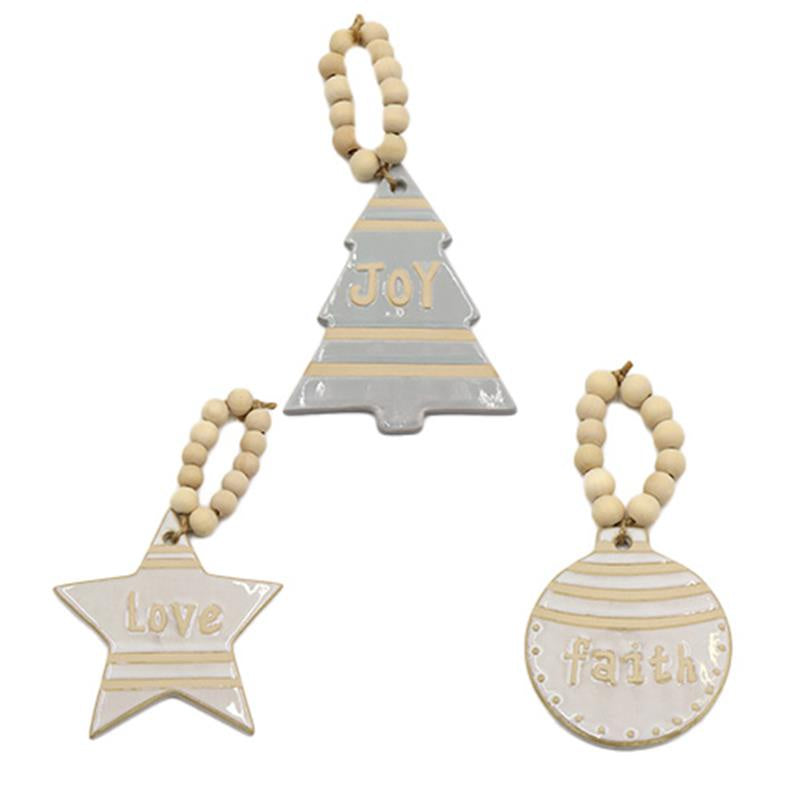 Ceramic & Bead Ornament