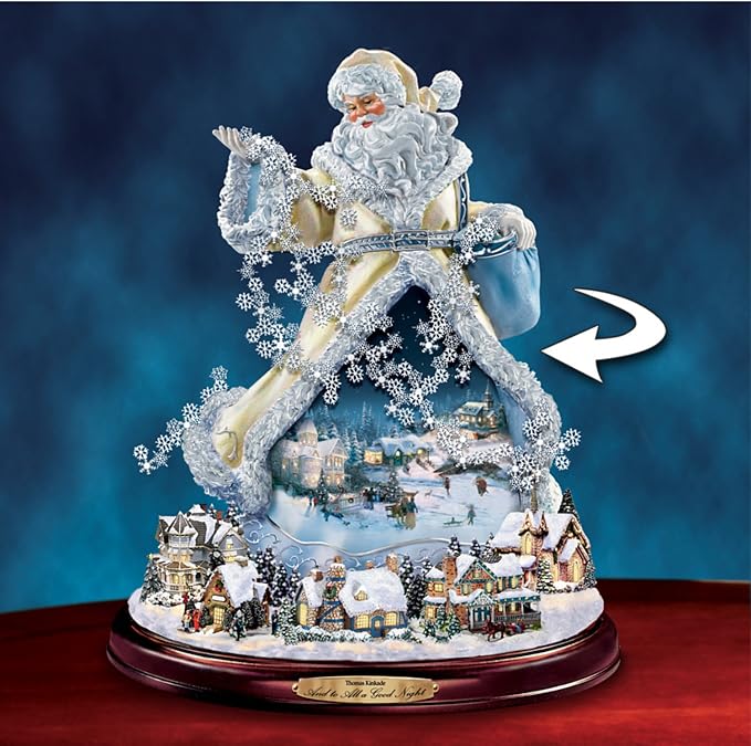 Thomas Kinkade And to All a Good Night Musical Santa Tree