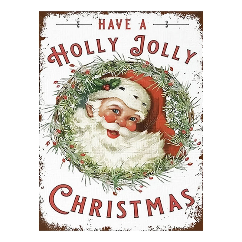 Holly Jolly Santa Sign