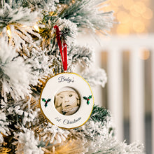 Load image into Gallery viewer, Baby&#39;s 1st Christmas Photo Frame Ornament
