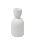 White Ceramic Candle Holder 5"