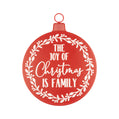 The Joy Of Christmas Is Family Sign
