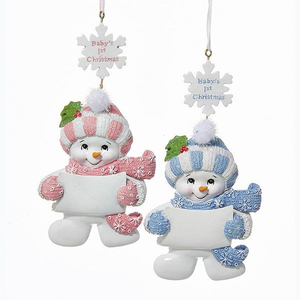 Snowy Snuggle Baby’s First Christmas Ornament