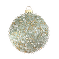 Sparkling Mint Green Glass Ball Ornament