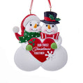 Our First Christmas Snowman Couple Ornament