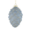 Icy Lavender Glass Pinecone Ornament