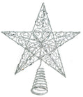 Silver Glitter Wire Star Tree Topper